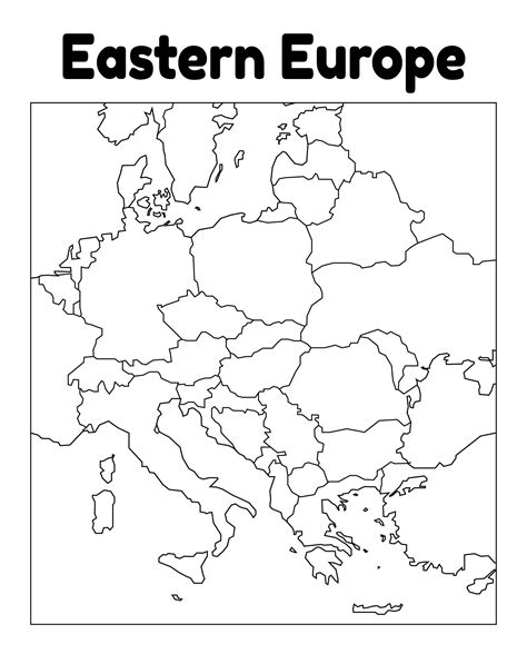 eastern europe blank map printable