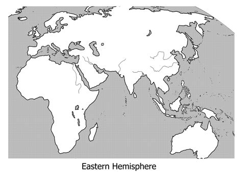 Eastern Hemisphere Map Outline Printable