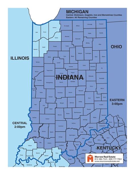 eastern time zone line in indiana