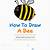 easy bee drawing step by step