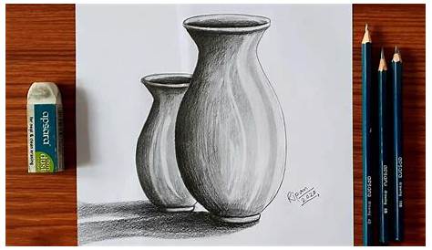 Easy Beginner Still Life Pencil Shading 13+ Refined Glass Vases Silver Ideas Drawing