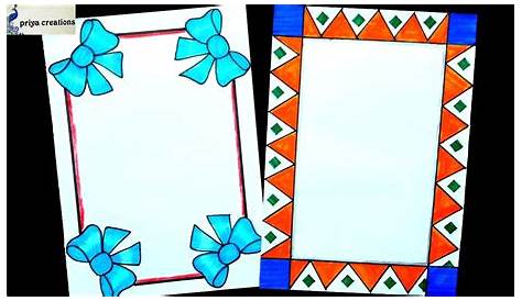 Easy Flower Border Design For A4 Size Paper - canvas-link