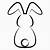 easy bunny outline