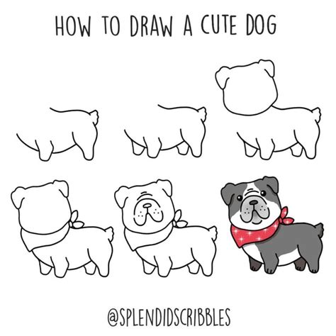 How to Draw a Cute Cartoon Dog (Kawaii Style) from an