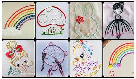 Beautiful and simple Hand embroidery designs for kids dress