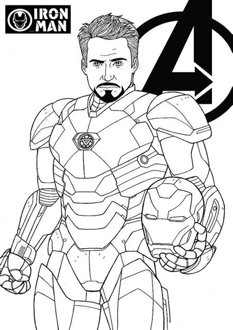 Easy Iron Man Coloring Pages