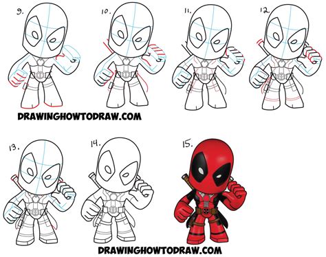 How to Draw Deadpool Step by Step Drawing Tutorial with