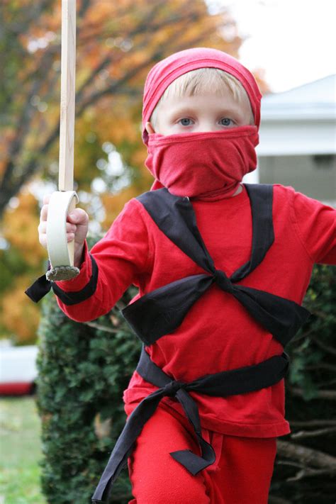 Easy Kids Ninja Costume Made At Home for Halloween Honestly Modern