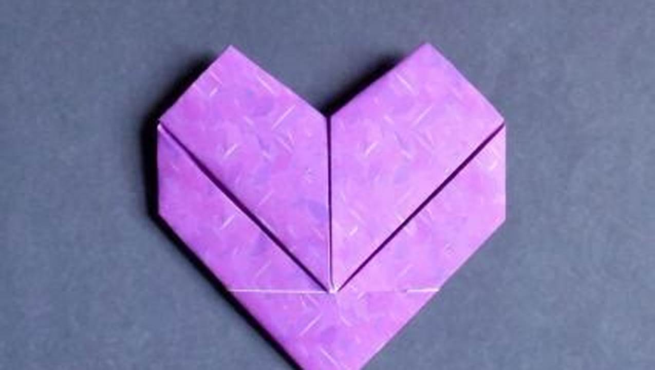 Easy Origami Heart with Rectangular Paper