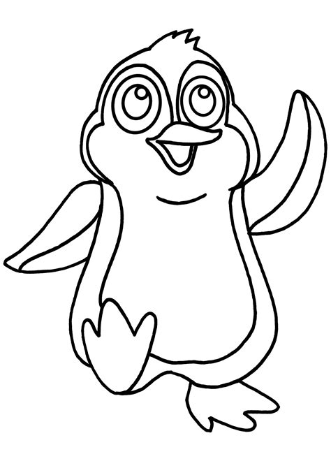 easy penguin coloring pages
