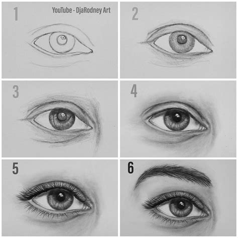 step by step eye pencil w/ graphite powder Eye