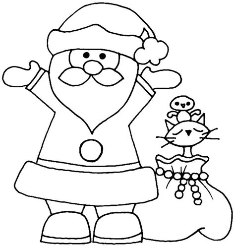 Easy Santa Claus Coloring Pages
