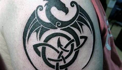 Easy Simple Dragon Tattoo 60 s For Men FireBreathing Ink Ideas