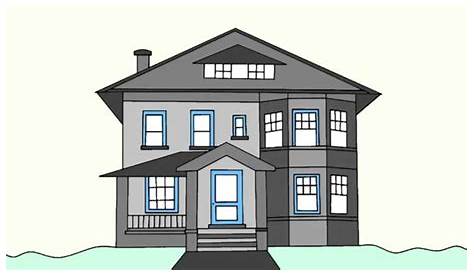 Easy Simple Dream House Drawing Grayscale HEBSTREITS Sketches