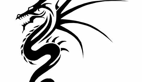Easy Simple Tribal Dragon Tattoo Outline ClipArt Best