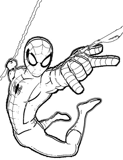 Easy Spiderman Coloring Pages