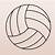 easy to draw volleyball