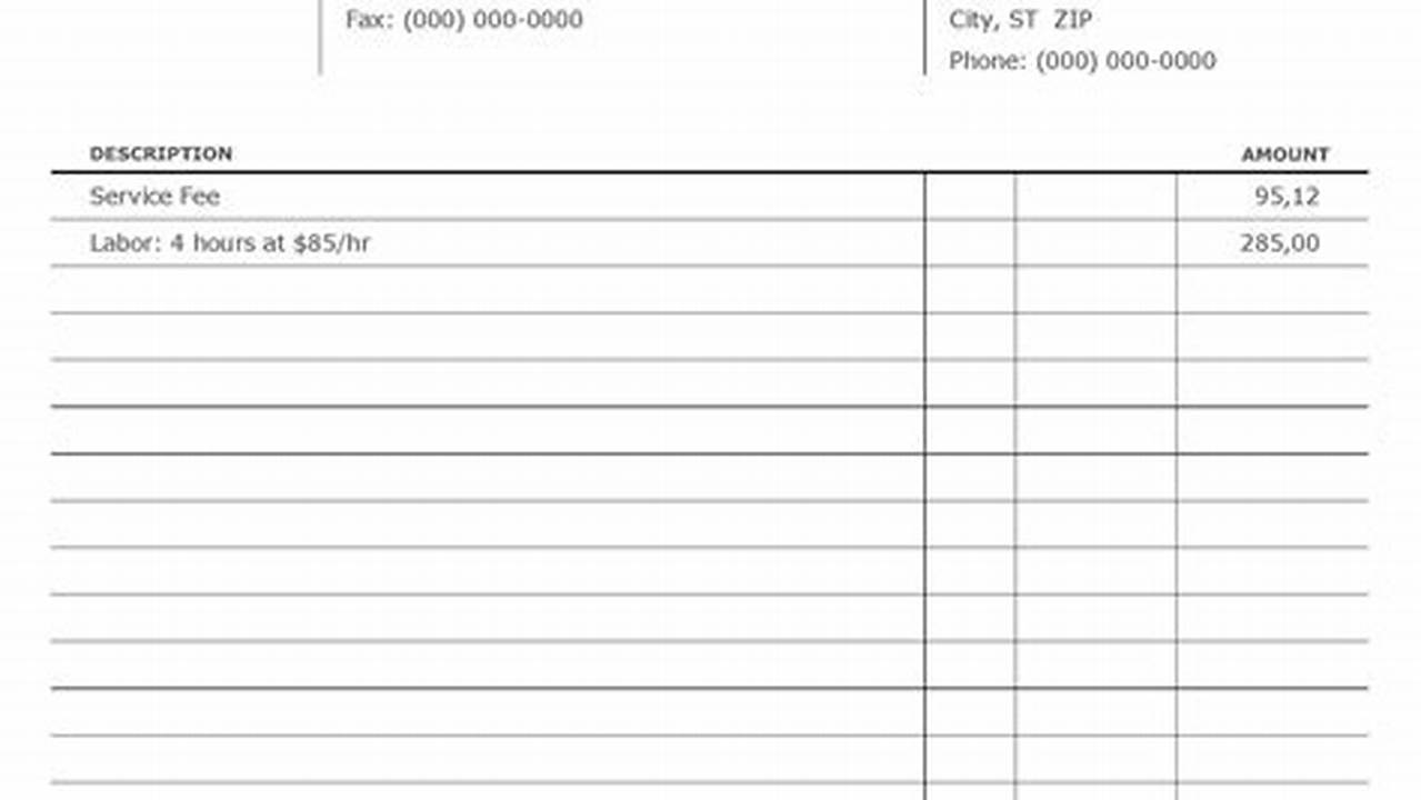 Easy-to-Use Simple Invoice Template: A Convenient Solution for Your Business