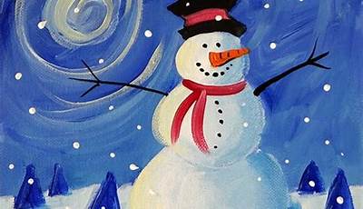 Easy Winter Painting Ideas On Canvas