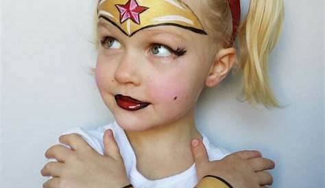 Little Girl Halloween Wonder Woman Makeup | Wonder woman makeup, Kids