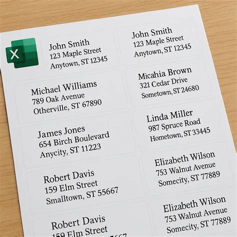 Easy Address Labels From Excel
