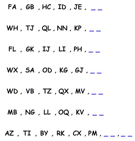 easy alphabet reasoning questions and answers pdf