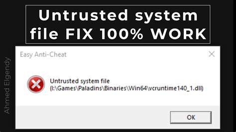 Как исправить ошибку untrusted system file Easy anti cheat YouTube
