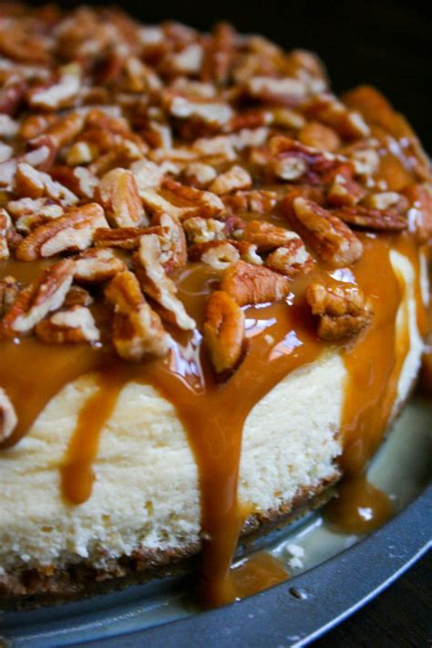 easy caramel pecan cheesecake