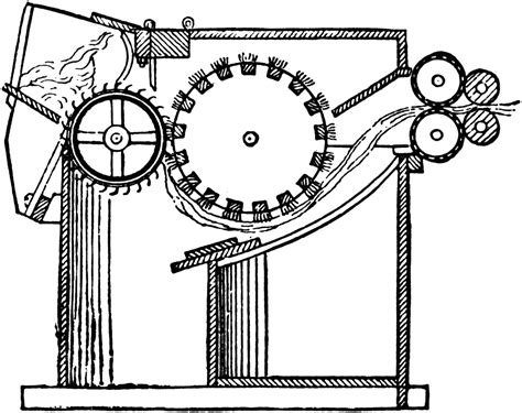 easy cotton gin drawing
