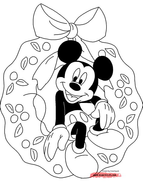 Easy Disney Christmas Coloring Pages