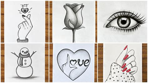 easy drawing ideas for beginners step by step with pencil