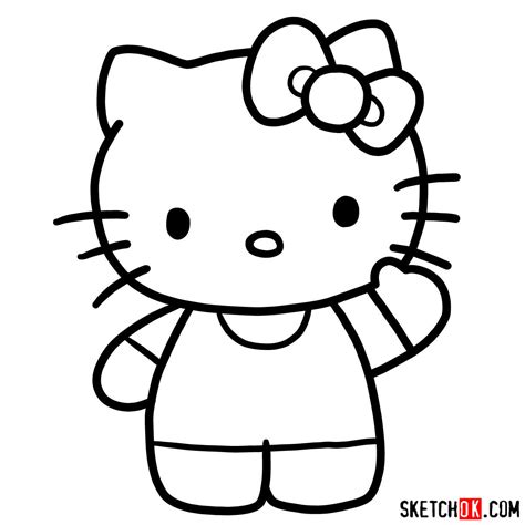 easy drawing of hello kitty