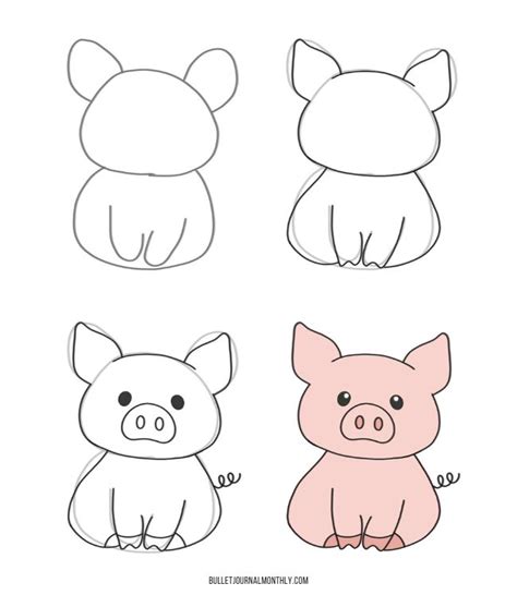 Easy Cute Pig Drawings ClipArt Best