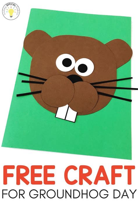 easy groundhog day craft