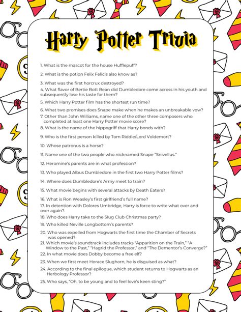 easy harry potter quiz for kids