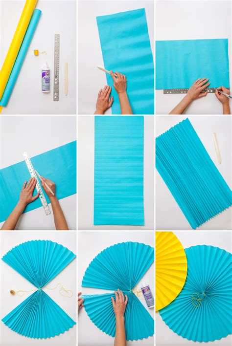 easy how to make a paper fan step by step