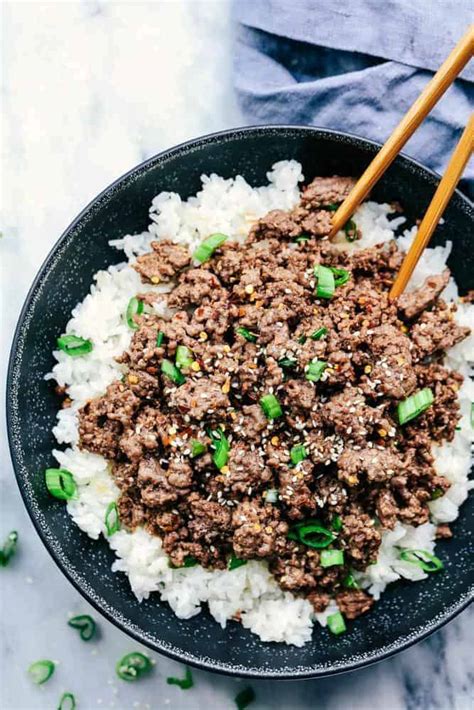 easy korean ground beef and rice