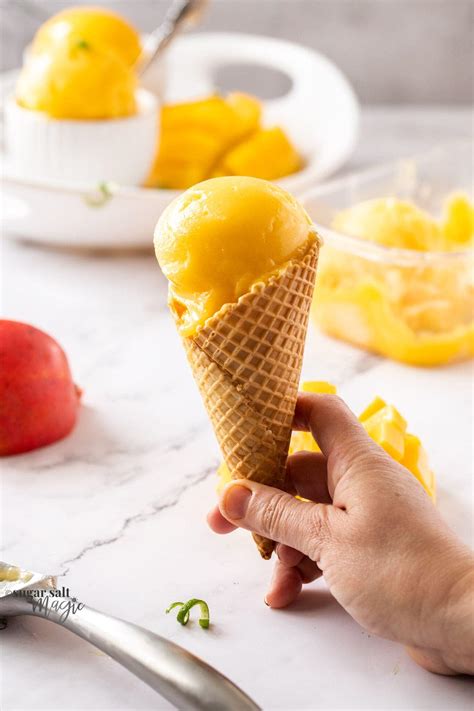 easy mango sorbet recipe without ice cream maker