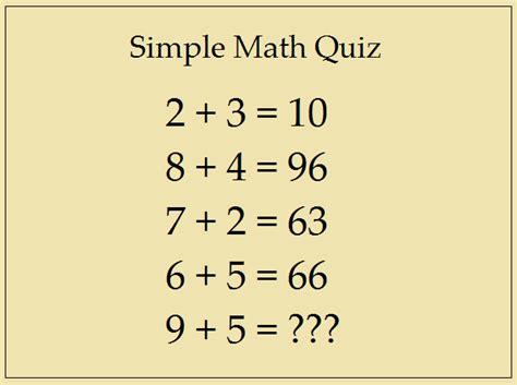 easy mathematics quiz questions and answers