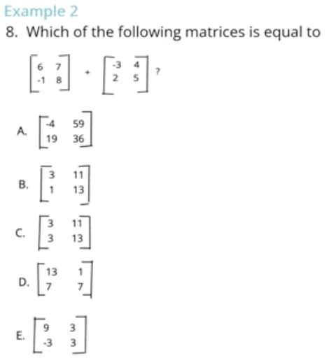 easy matrix example
