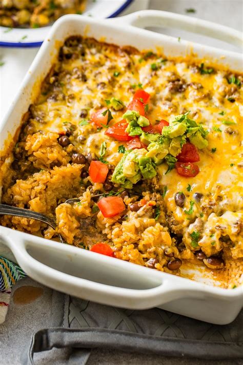 easy mexican rice casserole with hamburger