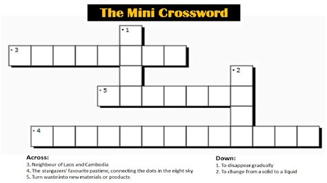 easy mini crossword puzzles