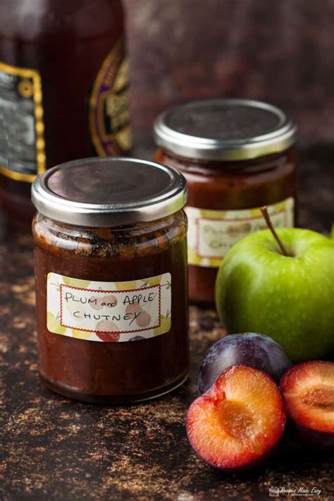easy plum and apple chutney
