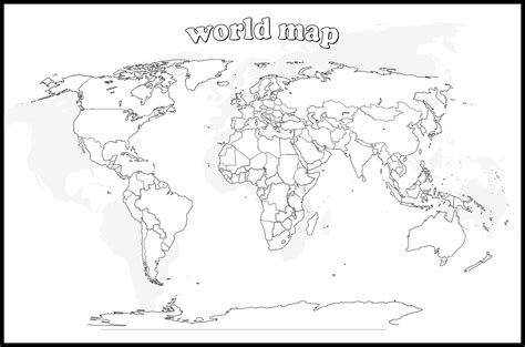 Easy Printable Blank World Map