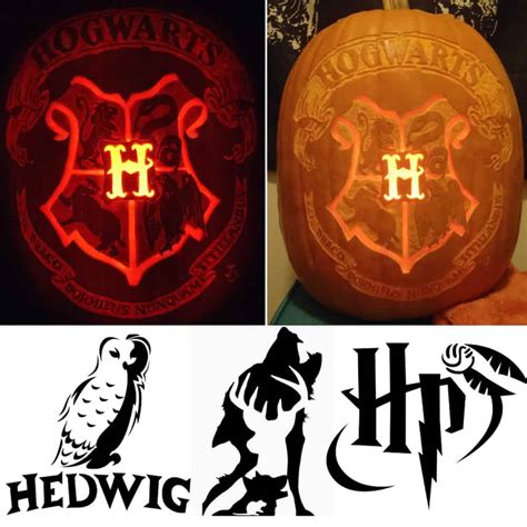Easy Printable Harry Potter Pumpkin Stencils