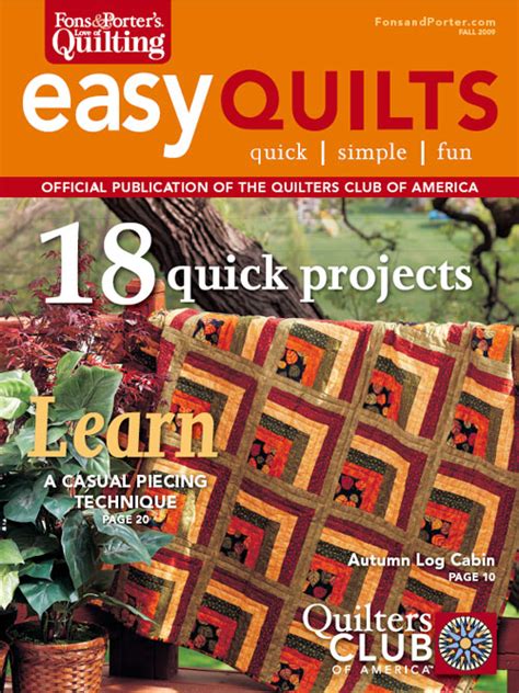 Easy Quilts Fall 2009
