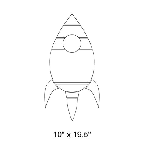 Easy Rocket Ship Stencil Printable