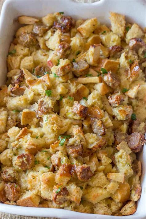 easy sausage apple stuffing