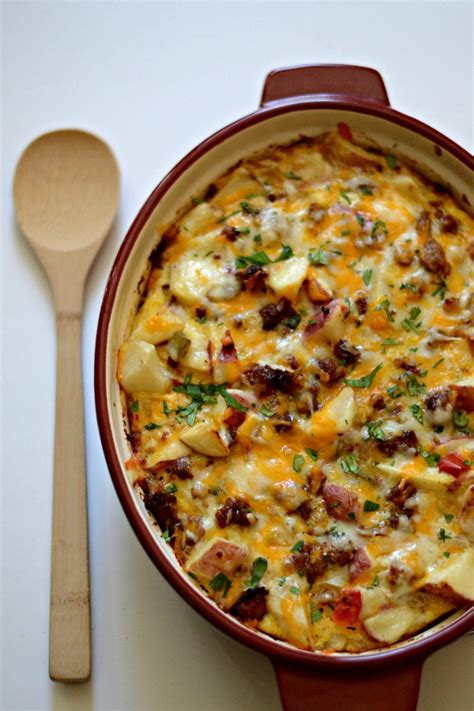 Easy Sausage Egg And Potato Breakfast Casserole