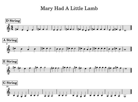 Easy Sheet Music Example